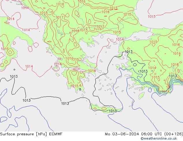 pression de l'air ECMWF lun 03.06.2024 06 UTC