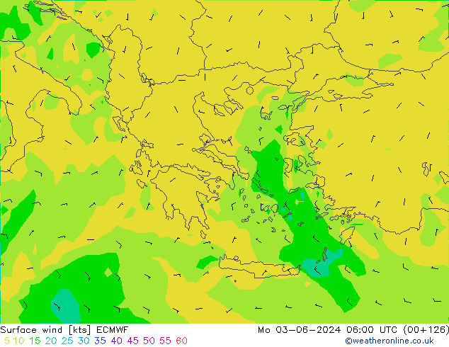 Bodenwind ECMWF Mo 03.06.2024 06 UTC