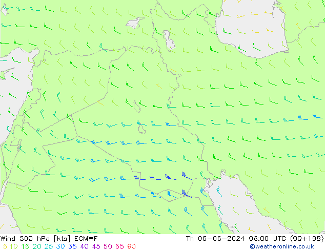 Wind 500 hPa ECMWF do 06.06.2024 06 UTC