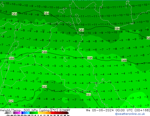 Z500/Rain (+SLP)/Z850 ECMWF ��� 05.06.2024 00 UTC