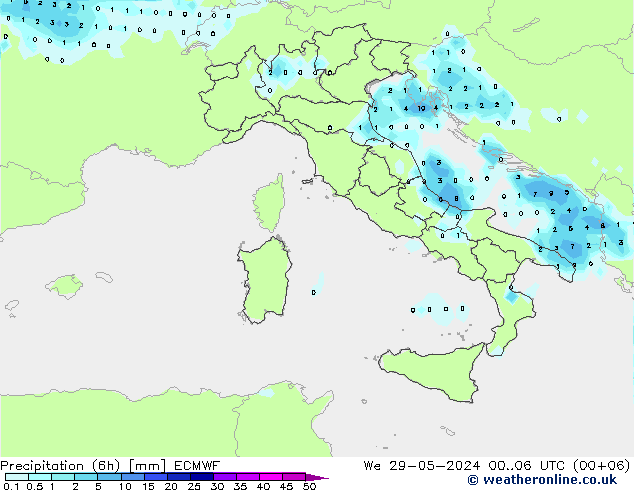 Z500/Rain (+SLP)/Z850 ECMWF  29.05.2024 06 UTC