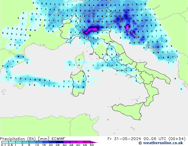 Z500/Rain (+SLP)/Z850 ECMWF пт 31.05.2024 06 UTC