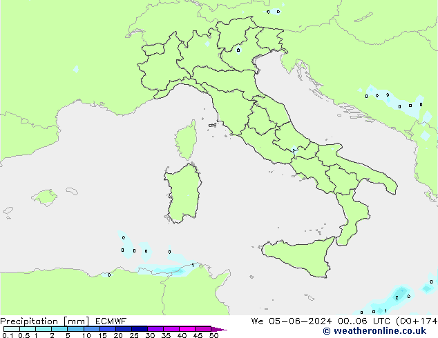 Yağış ECMWF Çar 05.06.2024 06 UTC