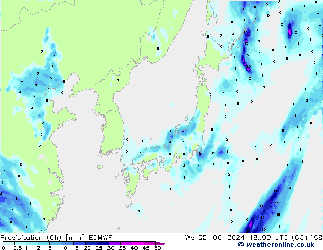 Z500/Rain (+SLP)/Z850 ECMWF We 05.06.2024 00 UTC