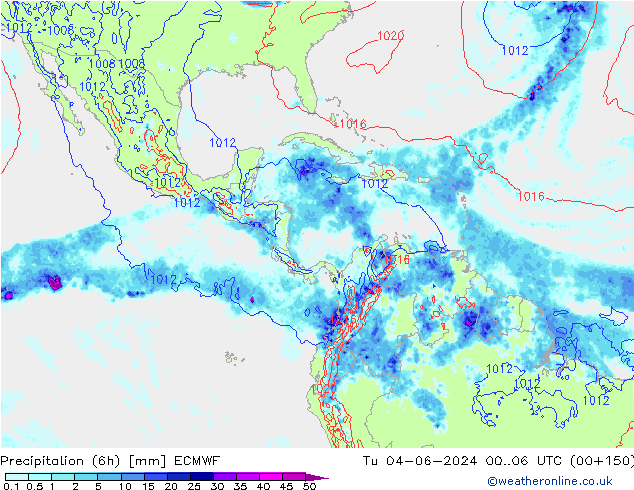 Z500/Rain (+SLP)/Z850 ECMWF Tu 04.06.2024 06 UTC