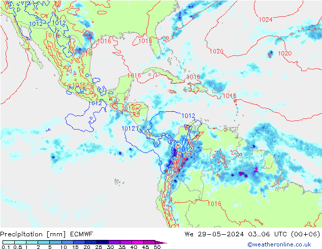 Yağış ECMWF Çar 29.05.2024 06 UTC