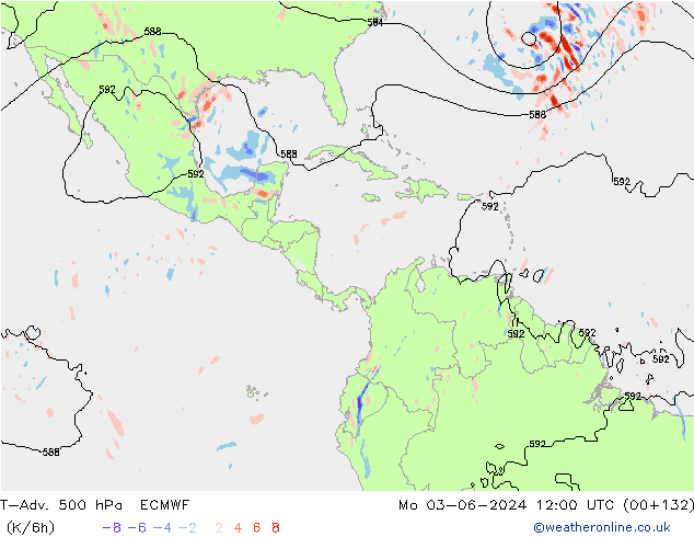 T-Adv. 500 hPa ECMWF Pzt 03.06.2024 12 UTC