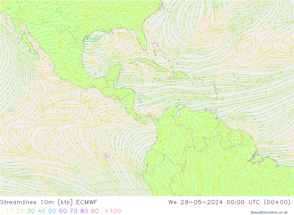 ветер 10m ECMWF ср 29.05.2024 00 UTC