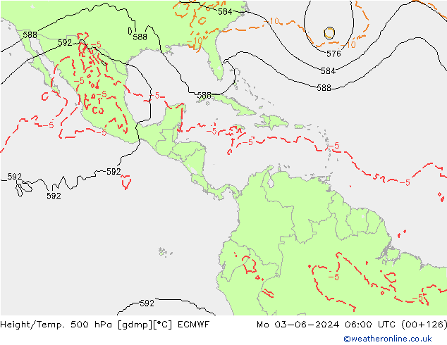 Z500/Rain (+SLP)/Z850 ECMWF ��� 03.06.2024 06 UTC