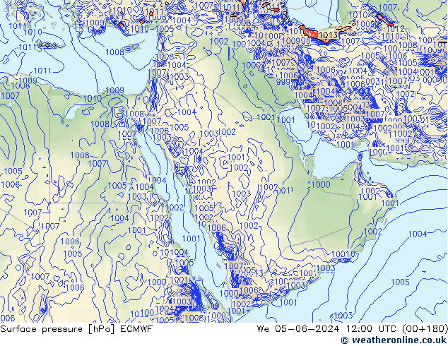 приземное давление ECMWF ср 05.06.2024 12 UTC
