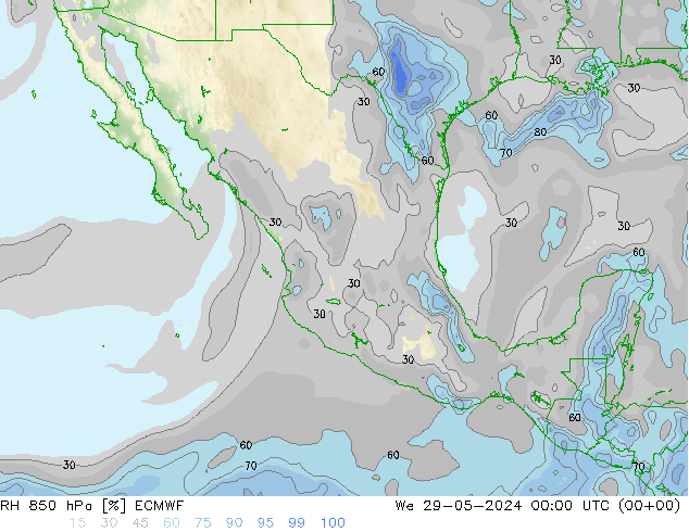 RV 850 hPa ECMWF wo 29.05.2024 00 UTC