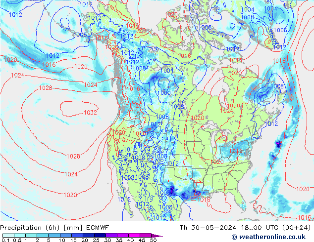 Nied. akkumuliert (6Std) ECMWF Do 30.05.2024 00 UTC