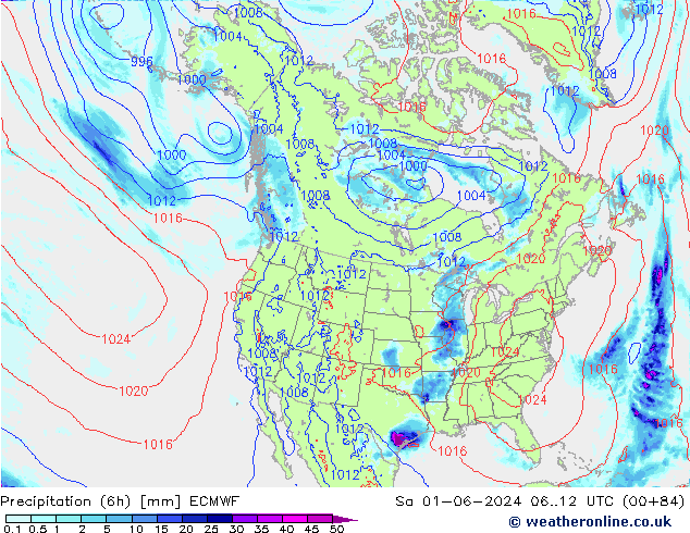 Z500/Yağmur (+YB)/Z850 ECMWF Cts 01.06.2024 12 UTC