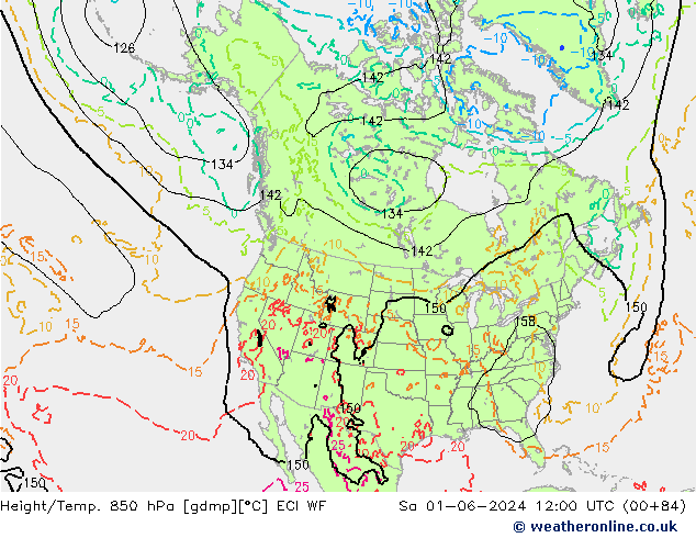 Z500/Rain (+SLP)/Z850 ECMWF сб 01.06.2024 12 UTC