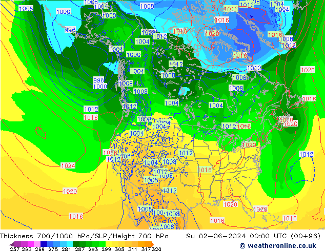 Thck 700-1000 hPa ECMWF Dom 02.06.2024 00 UTC