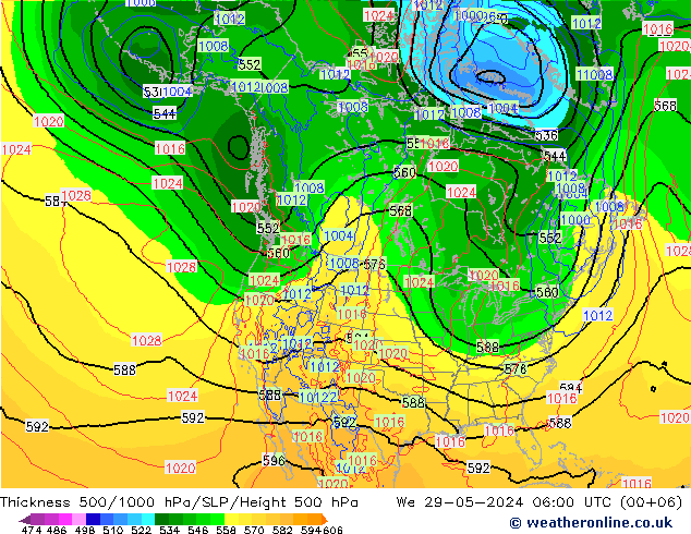 Thck 500-1000hPa ECMWF  29.05.2024 06 UTC