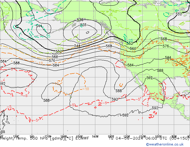 Z500/Rain (+SLP)/Z850 ECMWF mar 04.06.2024 06 UTC