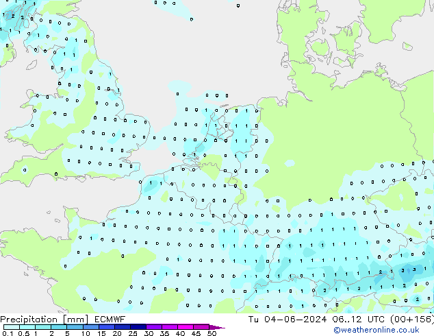 Precipitación ECMWF mar 04.06.2024 12 UTC