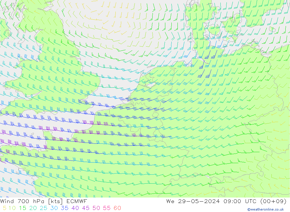  700 hPa ECMWF  29.05.2024 09 UTC