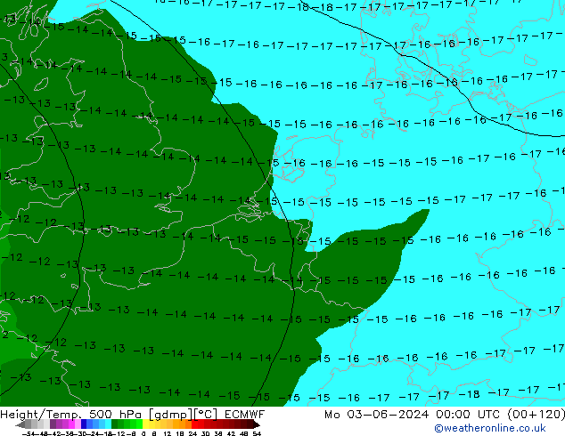 Z500/Rain (+SLP)/Z850 ECMWF ��� 03.06.2024 00 UTC