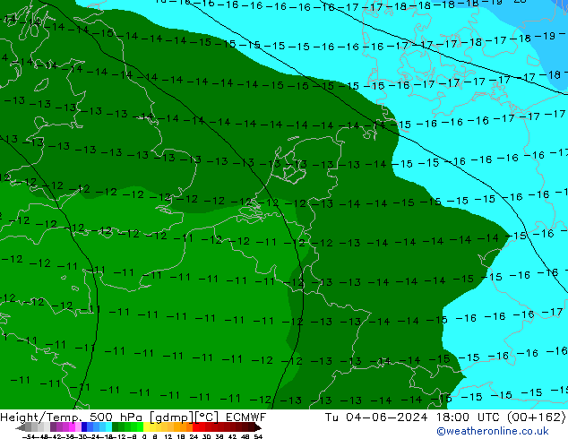 Height/Temp. 500 hPa ECMWF Ter 04.06.2024 18 UTC