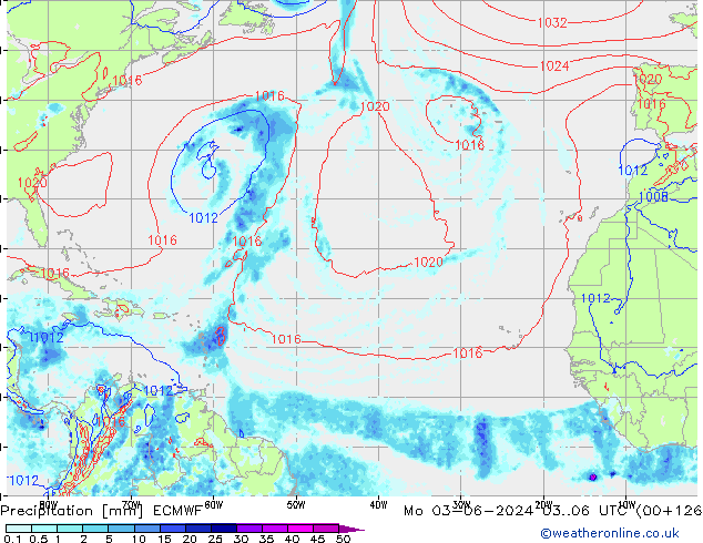 Precipitation ECMWF Mo 03.06.2024 06 UTC