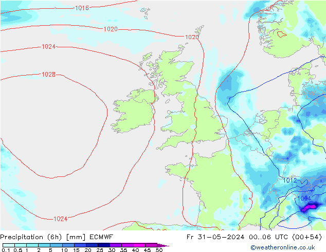 Z500/Rain (+SLP)/Z850 ECMWF Sex 31.05.2024 06 UTC