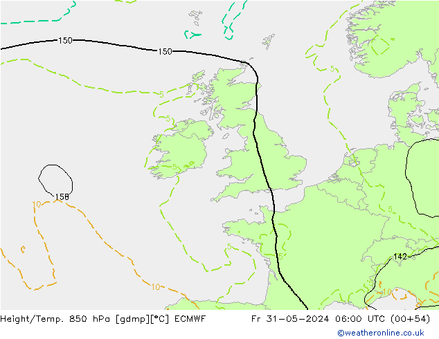 Z500/Rain (+SLP)/Z850 ECMWF Sex 31.05.2024 06 UTC