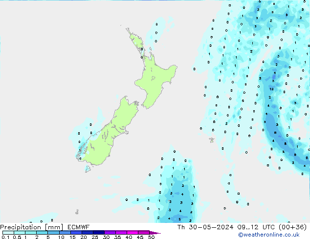 Précipitation ECMWF jeu 30.05.2024 12 UTC