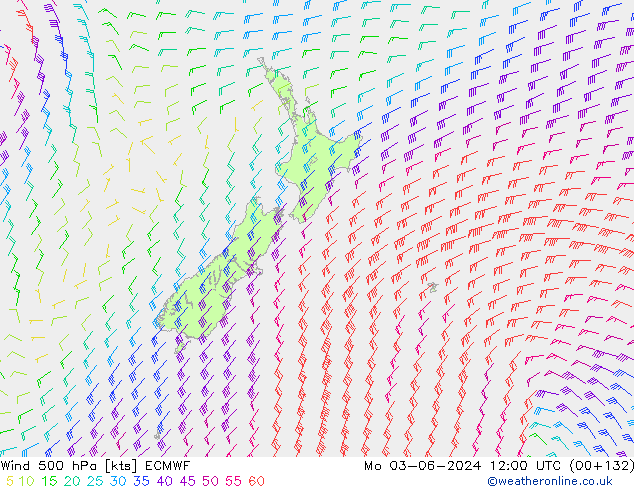 Wind 500 hPa ECMWF Mo 03.06.2024 12 UTC