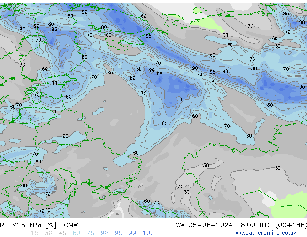 RH 925 hPa ECMWF St 05.06.2024 18 UTC