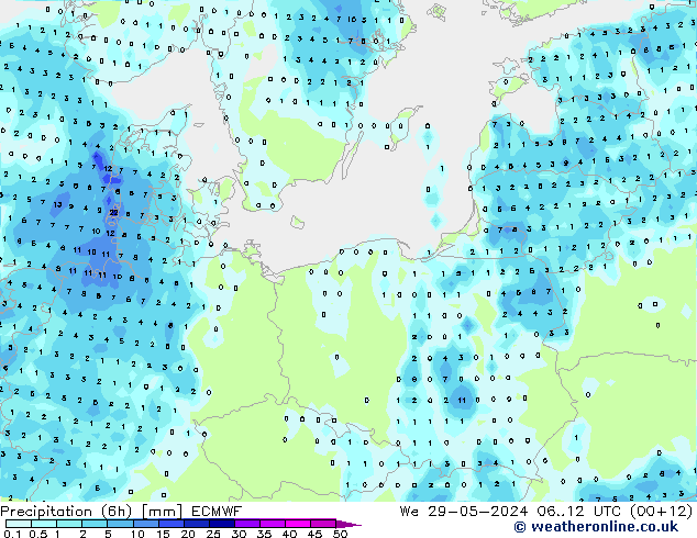 Z500/Rain (+SLP)/Z850 ECMWF ср 29.05.2024 12 UTC