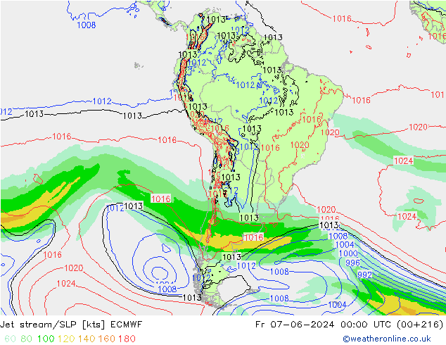 Courant-jet ECMWF ven 07.06.2024 00 UTC