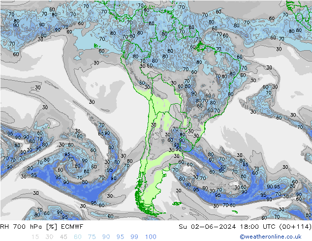 RV 700 hPa ECMWF zo 02.06.2024 18 UTC