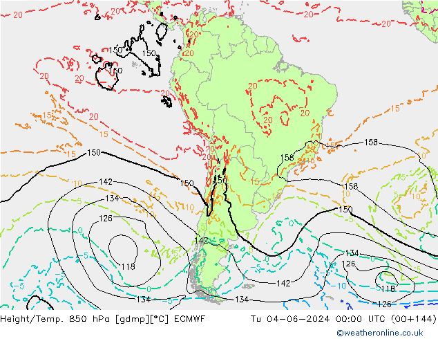 Z500/Rain (+SLP)/Z850 ECMWF mar 04.06.2024 00 UTC