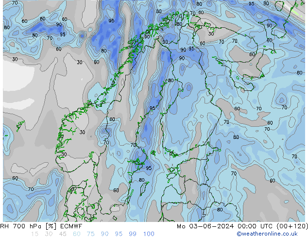 700 hPa Nispi Nem ECMWF Pzt 03.06.2024 00 UTC