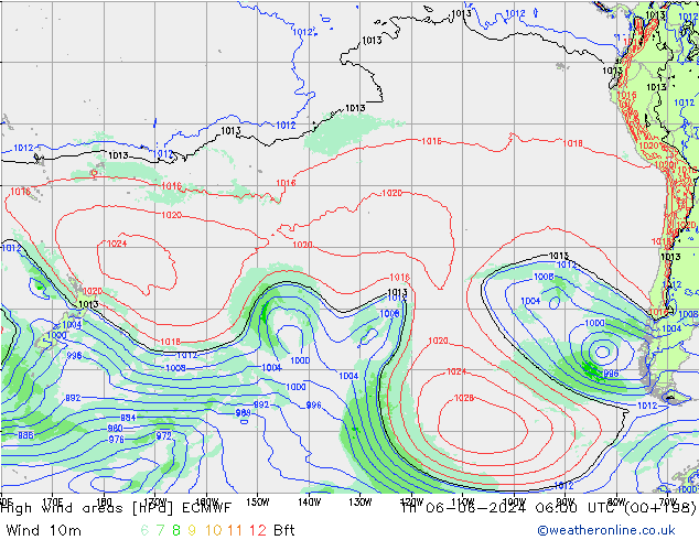 Windvelden ECMWF do 06.06.2024 06 UTC