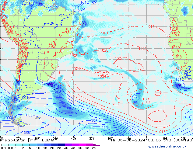 Precipitation ECMWF Th 06.06.2024 06 UTC