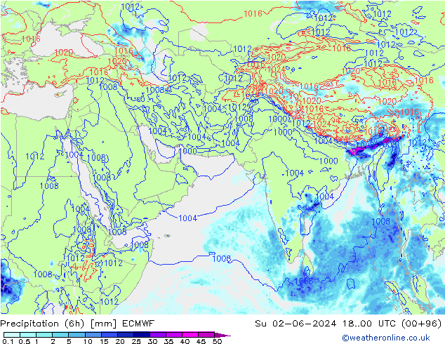 opad (6h) ECMWF nie. 02.06.2024 00 UTC