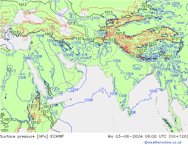 ciśnienie ECMWF pon. 03.06.2024 06 UTC