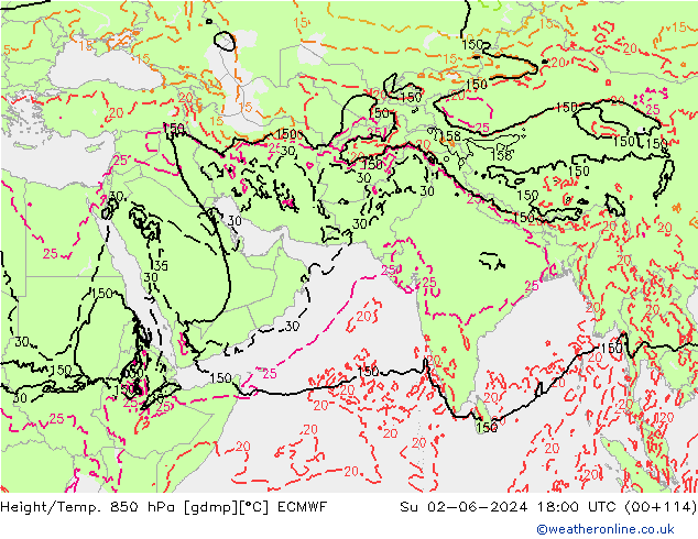 Z500/Rain (+SLP)/Z850 ECMWF  02.06.2024 18 UTC