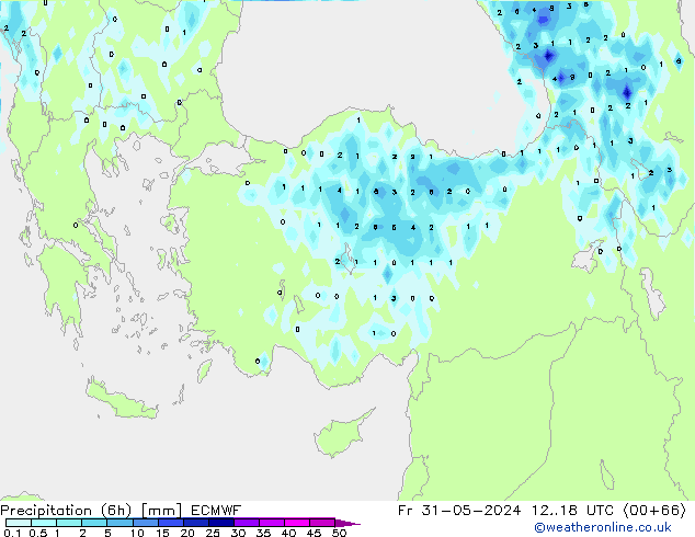 Precipitação (6h) ECMWF Sex 31.05.2024 18 UTC