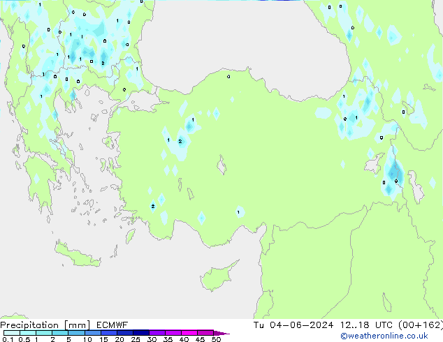 Precipitation ECMWF Tu 04.06.2024 18 UTC