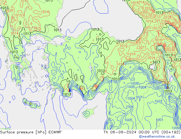 Yer basıncı ECMWF Per 06.06.2024 00 UTC