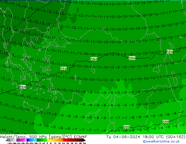 Z500/Rain (+SLP)/Z850 ECMWF Ter 04.06.2024 18 UTC