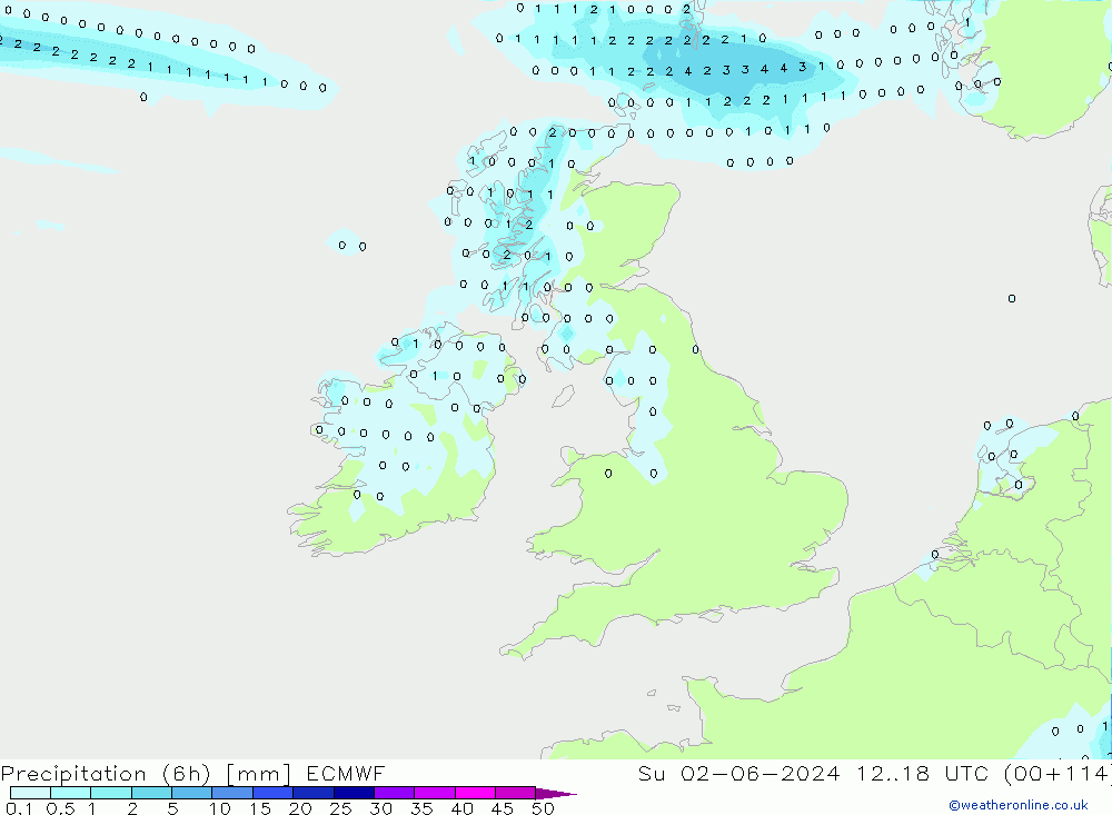 Z500/Regen(+SLP)/Z850 ECMWF zo 02.06.2024 18 UTC