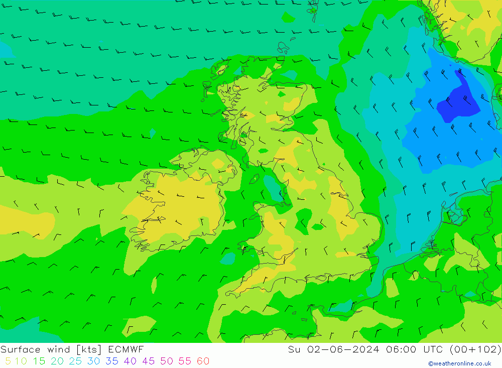 Vento 10 m ECMWF dom 02.06.2024 06 UTC