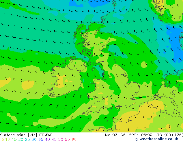 Vento 10 m ECMWF Seg 03.06.2024 06 UTC