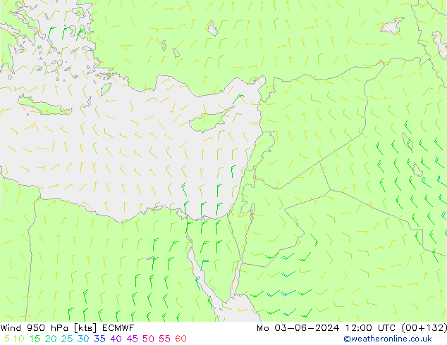 Vento 950 hPa ECMWF Seg 03.06.2024 12 UTC