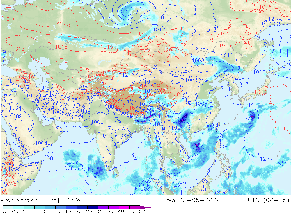 opad ECMWF śro. 29.05.2024 21 UTC